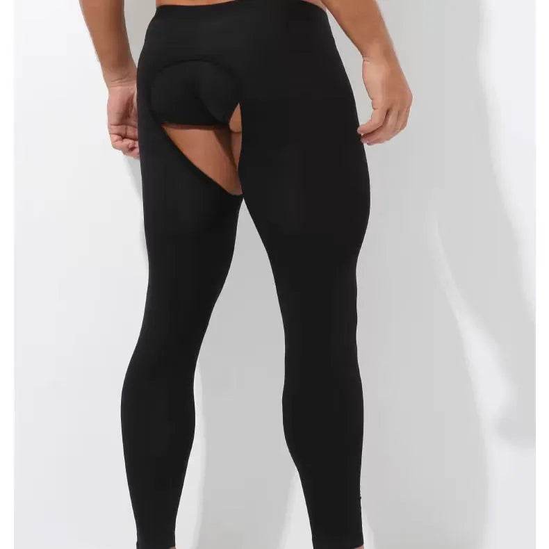 Men's Fall Winter Open Crotch Thermal Pants Long John underwear - Velora