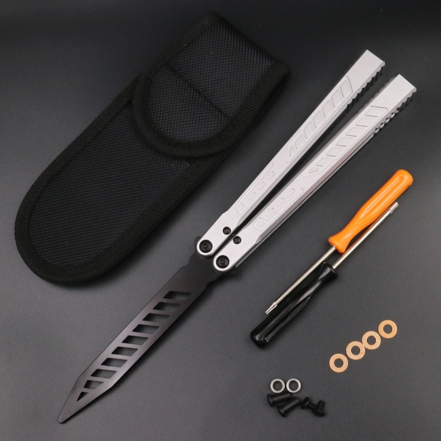 Aluminum Alloy Integrated Handle Swinging Knife Butterfly Knife Does Velora
