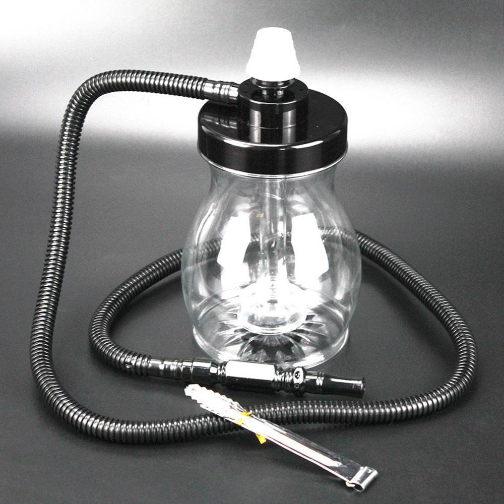 Portable Transparent White Plastic Hookah Full Set Of Accessories - Velora