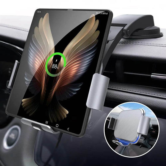 S8 Double Coil Folding Screen Car Mount Wireless Charging - Velora