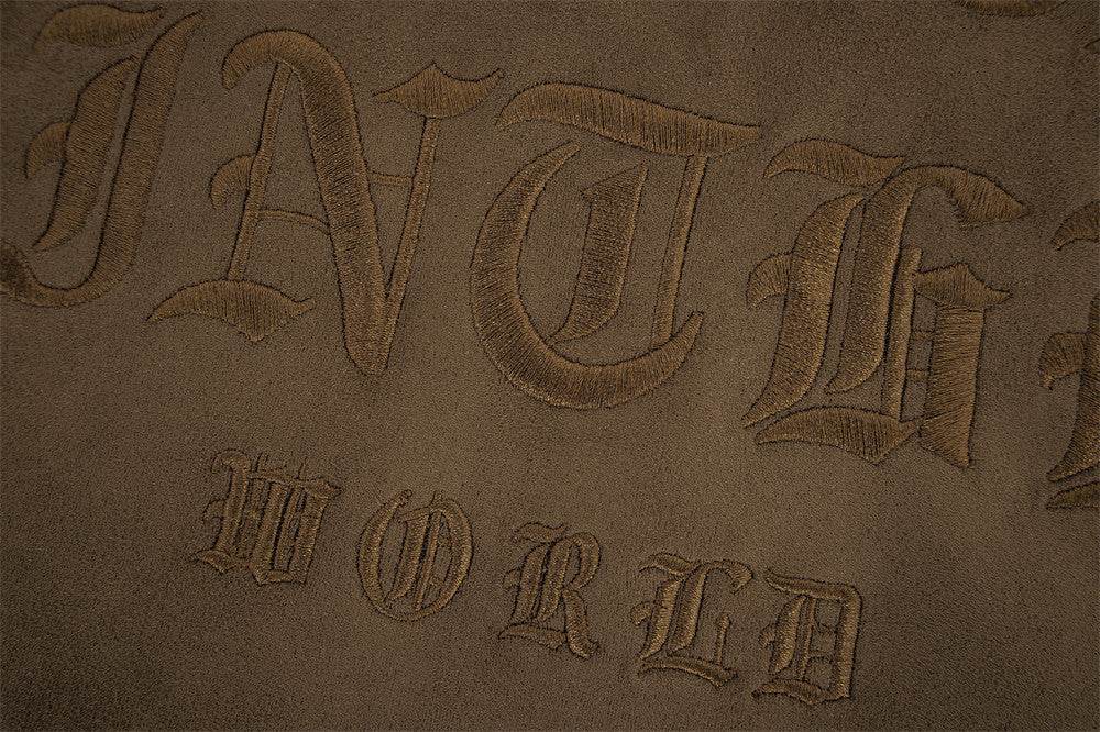 Men's Loose Embroidered Letters American Retro Jacket - Velora