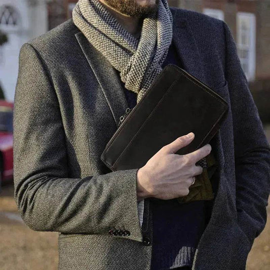 Portable Horse Leather Double Zipper Storage Cigar Travel Humidor Bag - Velora