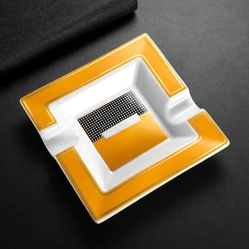 Luxury Ceramics Double slots Cigar Ashtray - Velora