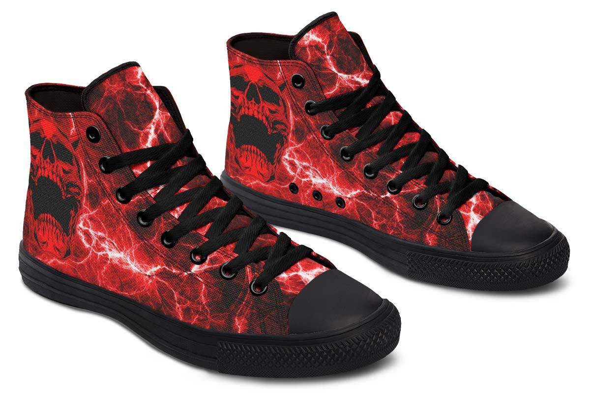 Printed Couple High Top Canvas Shoes - Velora