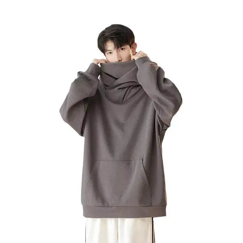 Autumn Winter Oversized Turtleneck Hoodie Pullover for mens - Velora