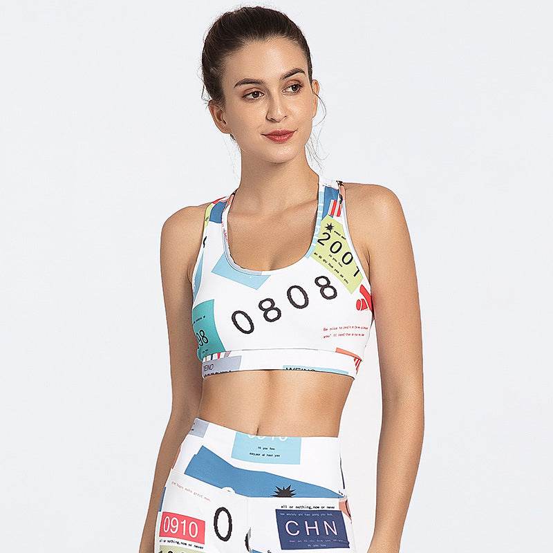 2pcs Women's Printed fitness Gym Workout Outfit set - Velora