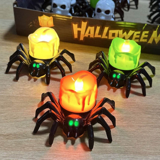 Halloween Pumpkin Spider Candle Light Decoration Props - Velora