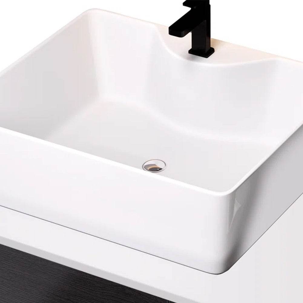 31.5 Inches Wall Mounted Single Bathroom Vanity With Engineered Stone Top - Velora