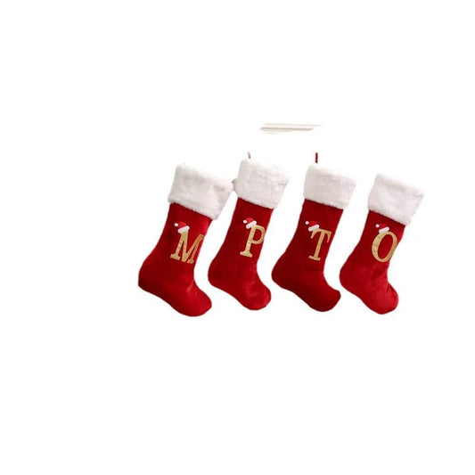Christmas Letter Christmas Stockings Decorative Pendant - Velora