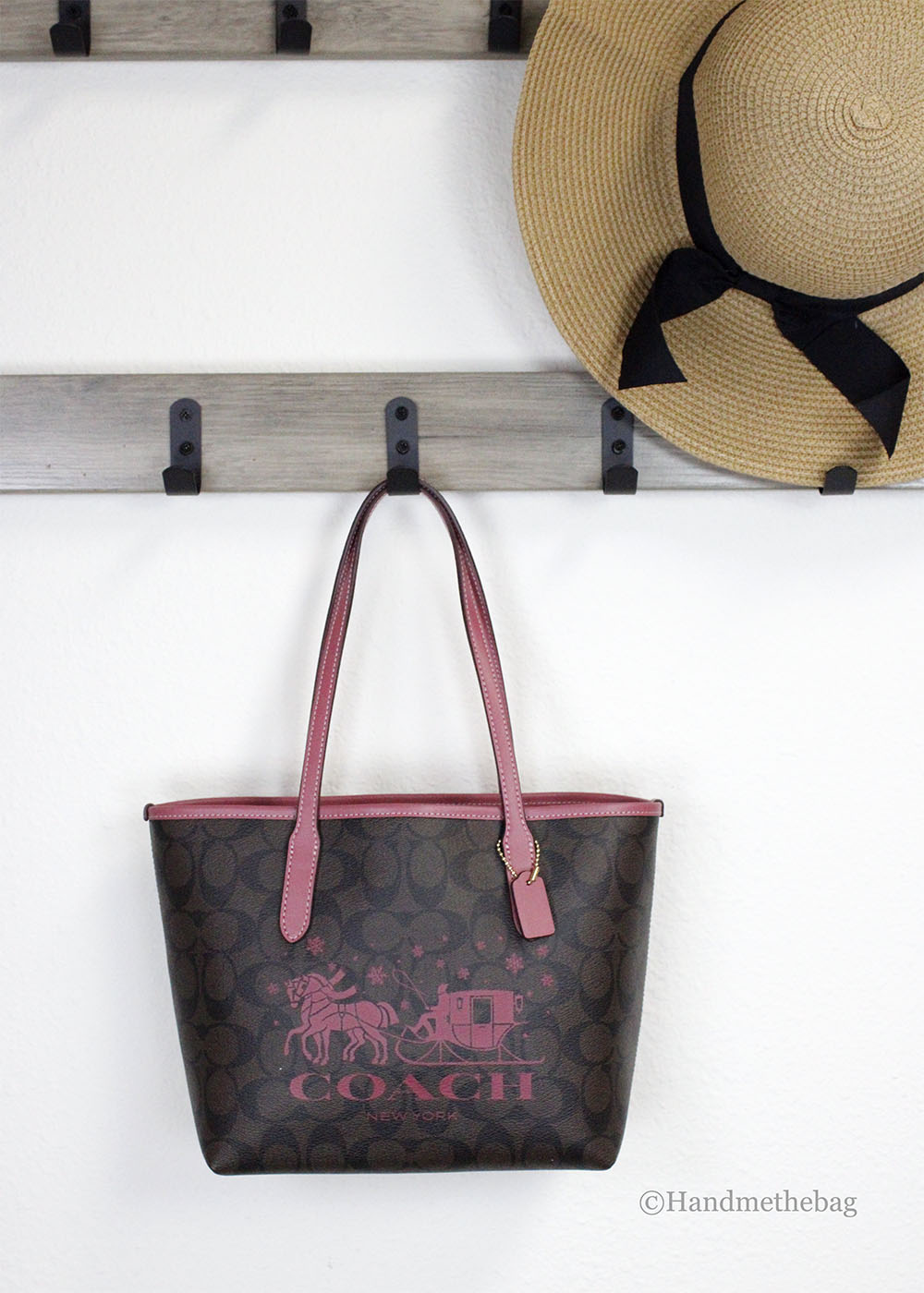 Coach Signature Horse and Carriage Mini City Tote