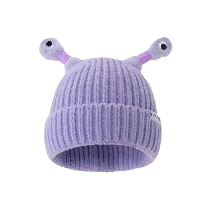 New Cute Luminous Fall Winter Warm Ear Protection Wool Cartoon All-matching Knitted Beanie Hat