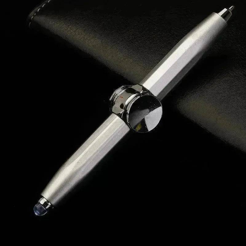 Creative Multi-Function LED Pen Spinning Decompression Gyro Metal Ballpoint Pen Fashion Office School Supplies Writing Pens - Velora