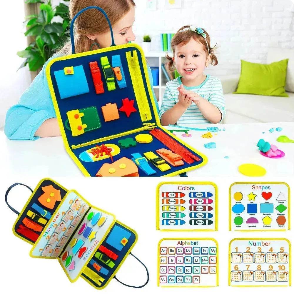 New Busy Book Children's Busy Board Dressing And Buttoning Learning Baby Early Education Preschool Sensory Learning Toy - Velora