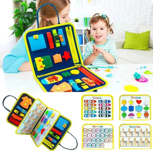 New Busy Book Children's Busy Board Dressing And Buttoning Learning Baby Early Education Preschool Sensory Learning Toy - Velora