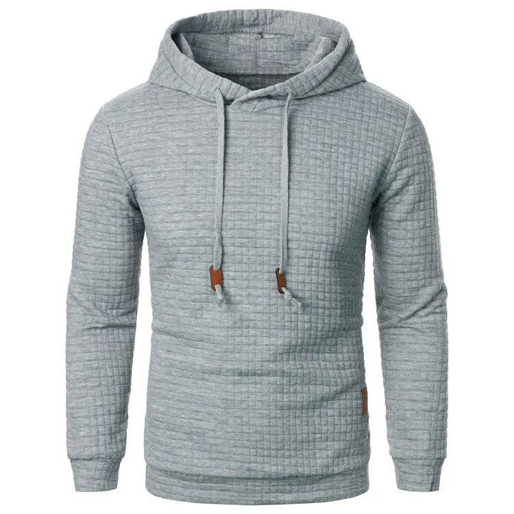 Men's Jacquard Sweatshirt Long-sleeved Hoodie Warm Color Sports Pullover Top - Velora