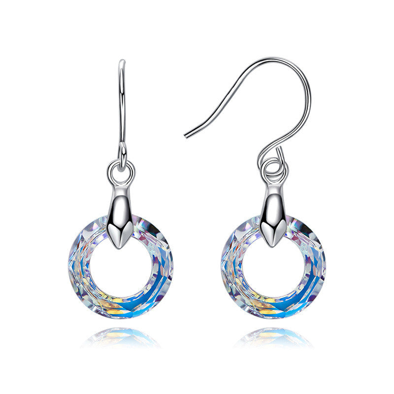 Swarovski Element Crystal Circle Earrings for Women