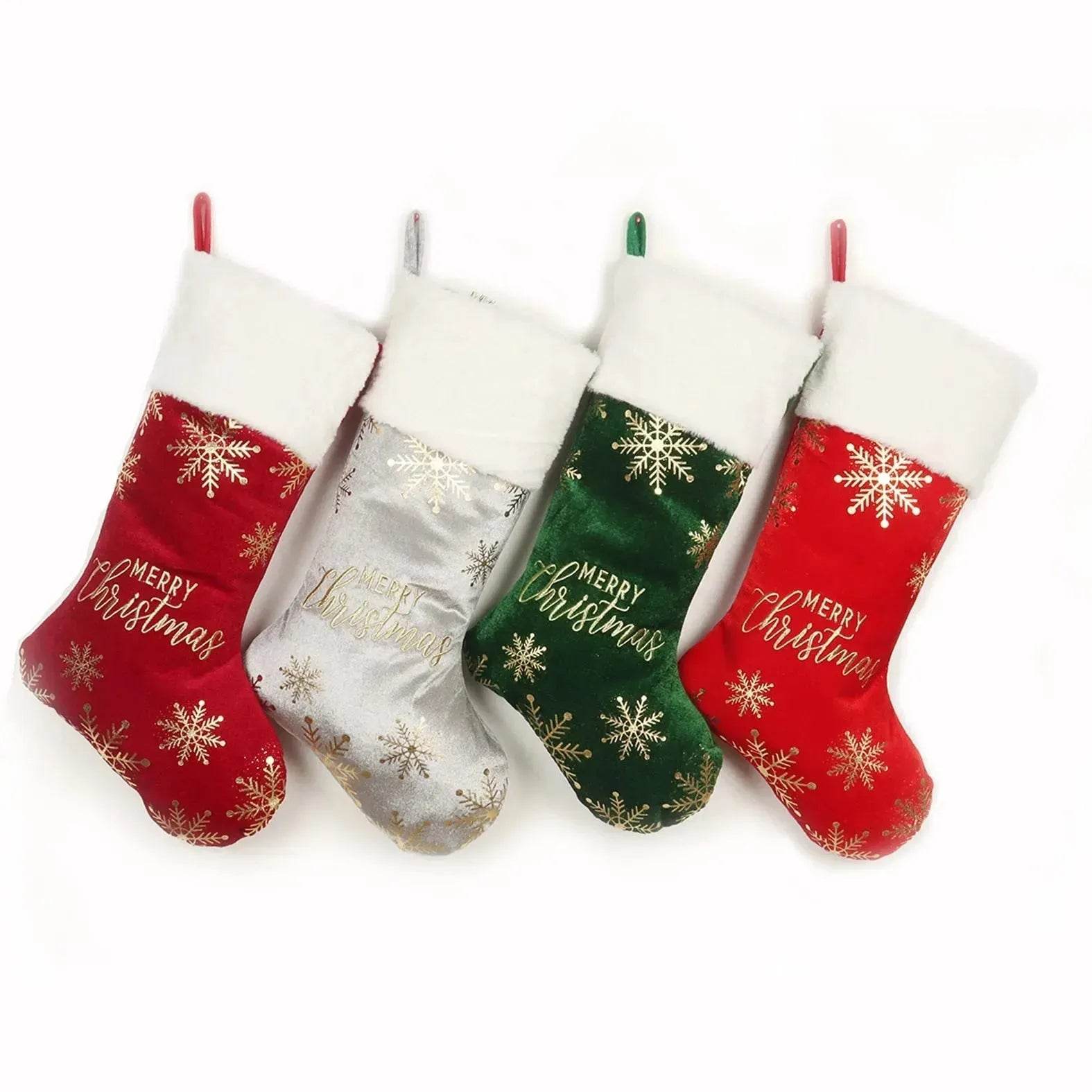 Christmas Decorative Stockings Embroidery Candy - Velora