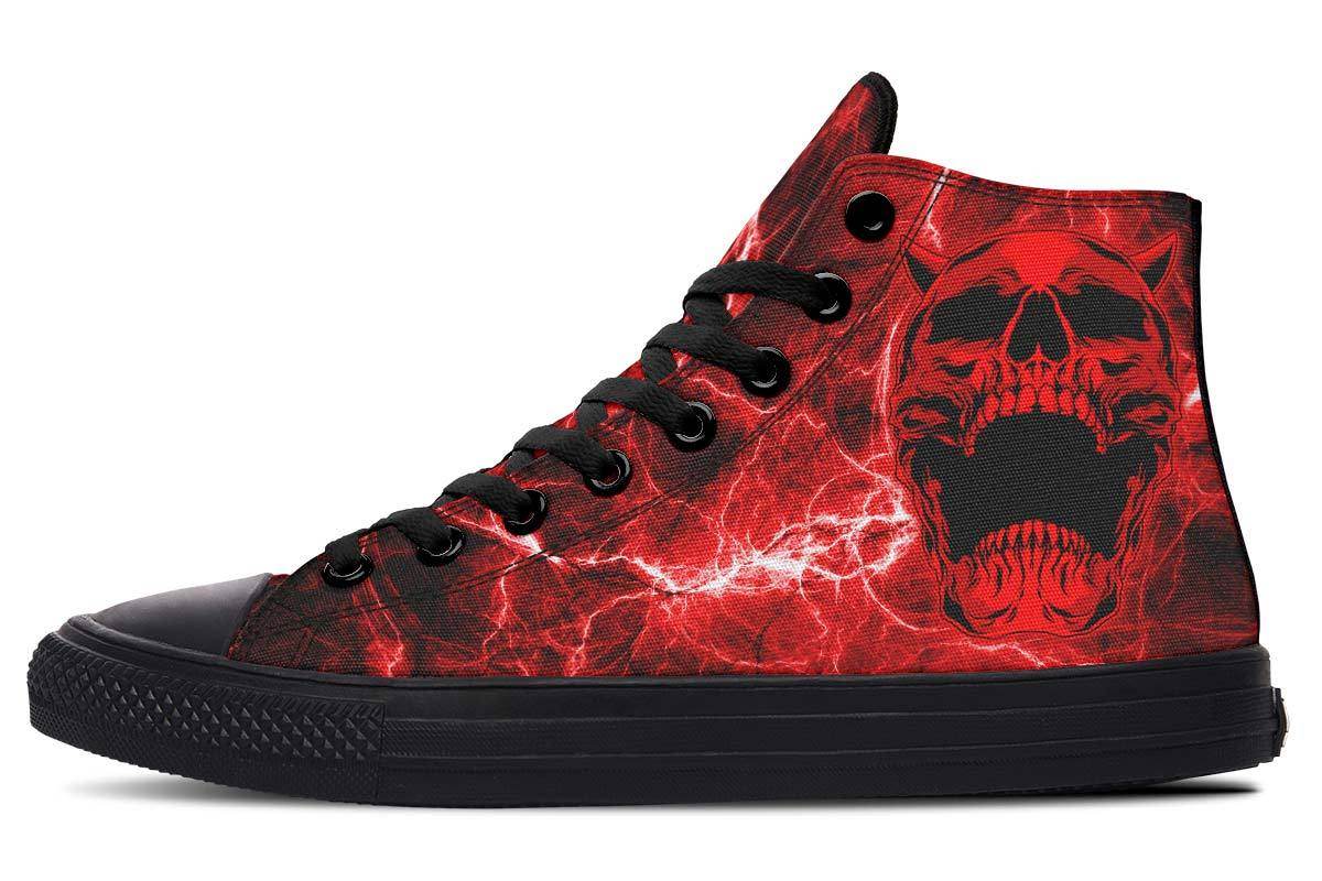 Printed Couple High Top Canvas Shoes - Velora