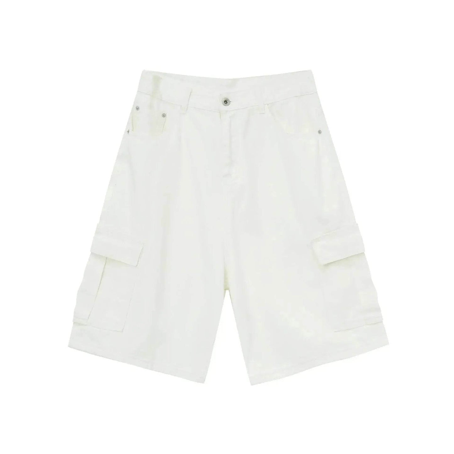 Men's Baggy Dad Shorts Jeans Denim Summer New Straight Wide-leg Workwear Denim Shorts for Men Loose Leisure All-matching Shorts - Velora