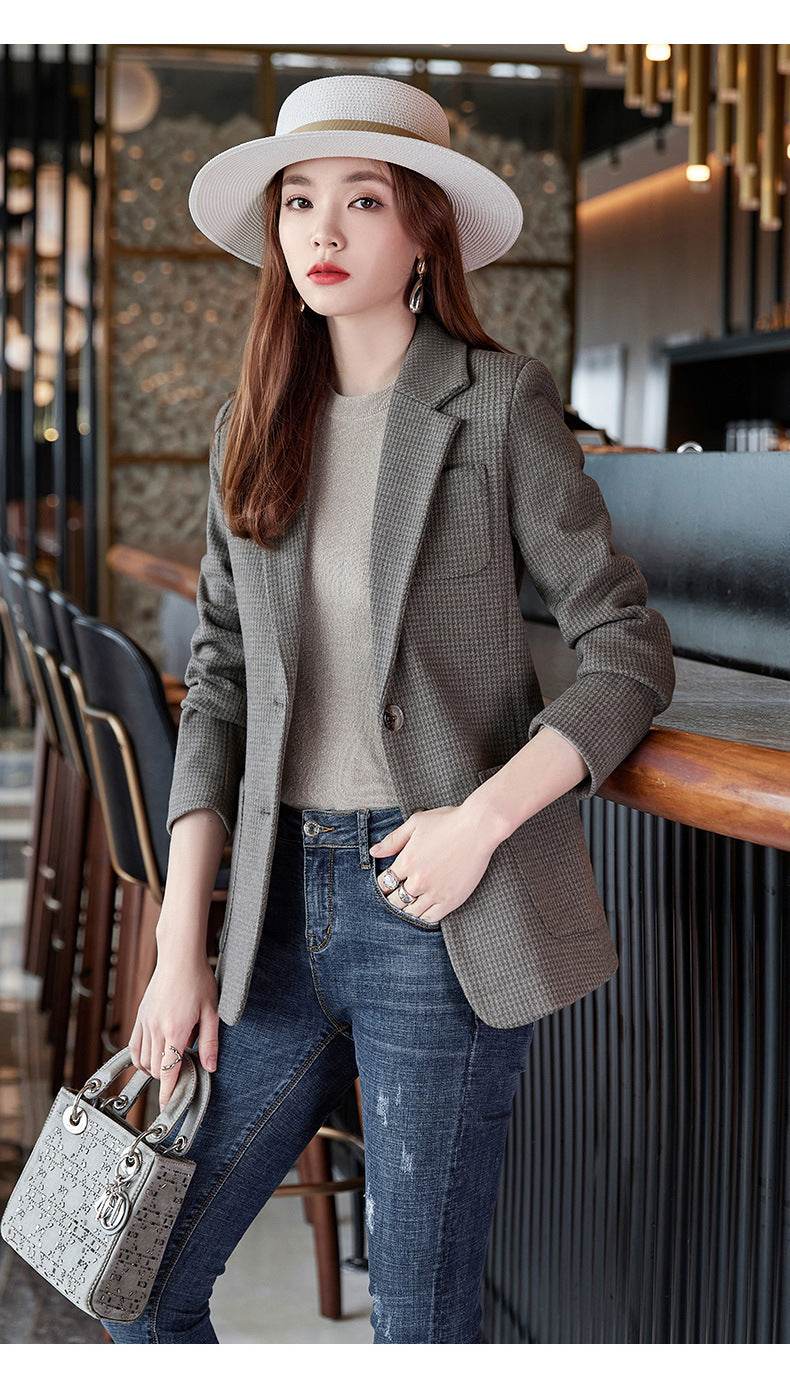 Professional office Business Tweed Blazer Women - Velora