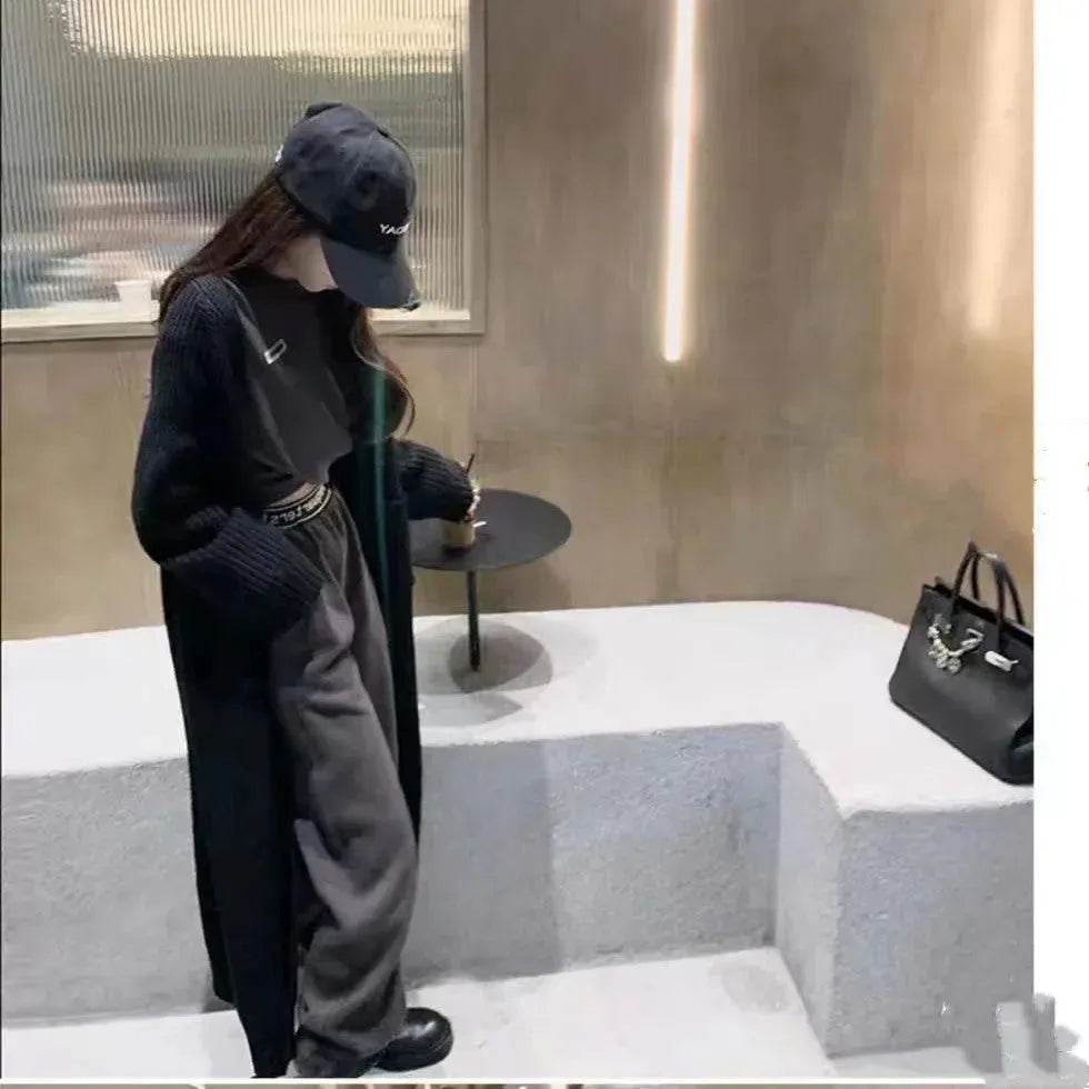 New Style Women Autumn Winter Fleece Long Kimono Sweater Jacket coat - Velora