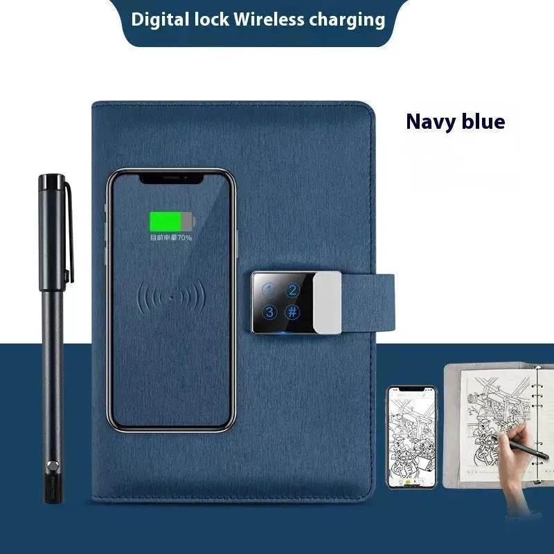 Handwriting Paper Screen Synchronization Smart Fingerprint Lock A5 Notebook - Velora