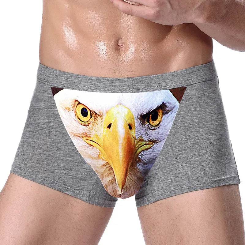Creative Cartoon Animal Printed Boxer Briefs with pouch underwear men - Velora