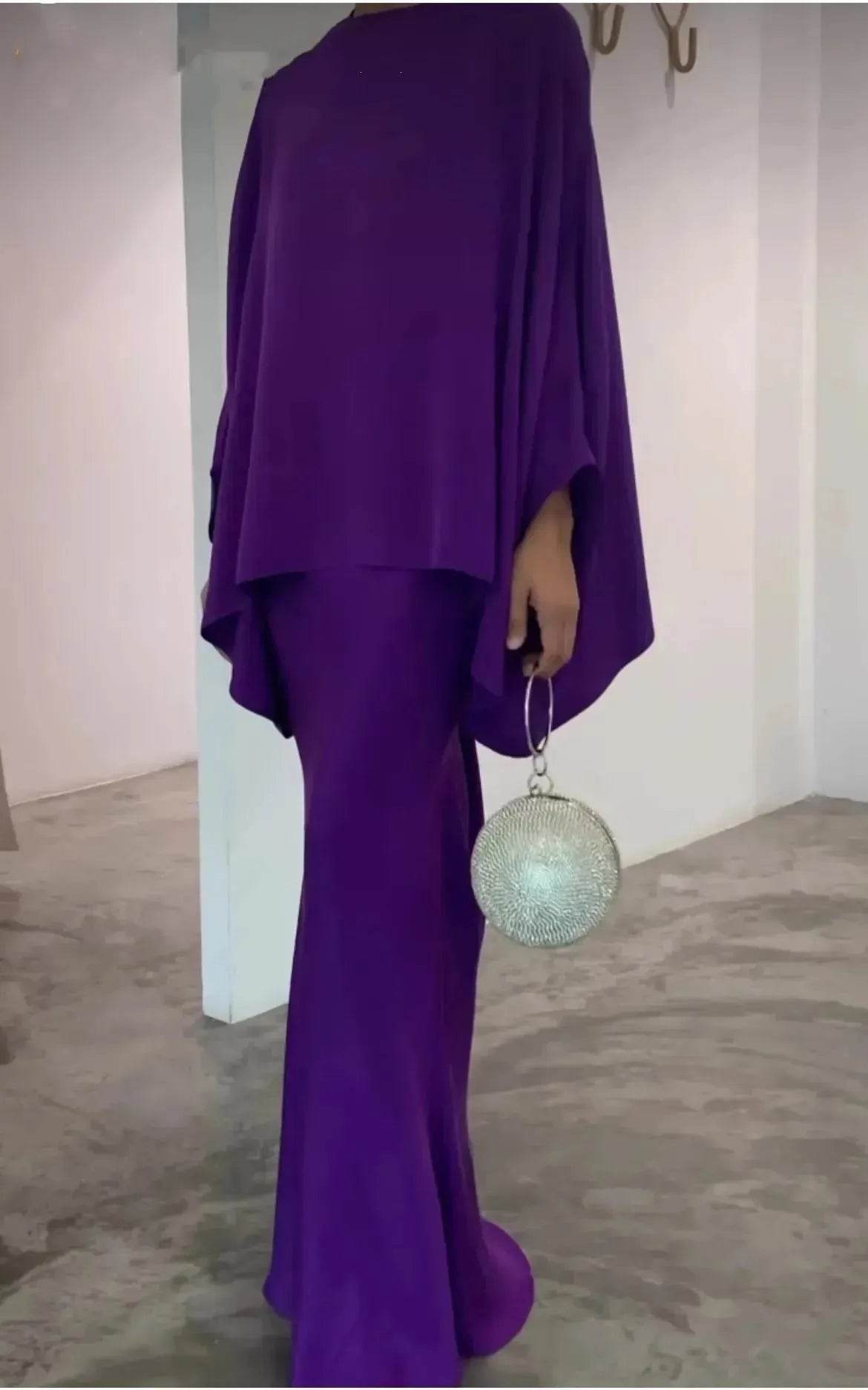 Women's Middle East Pearl Mop Dress Suit Arabtop and Blouse Elegant Matching ArabTop and Skirt suit Arab2 piece outfit - Velora