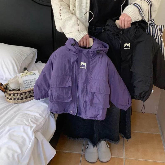 Children Fashion Personality Hoodie Padded Windproof Winter Coat Jacket Kids - Velora