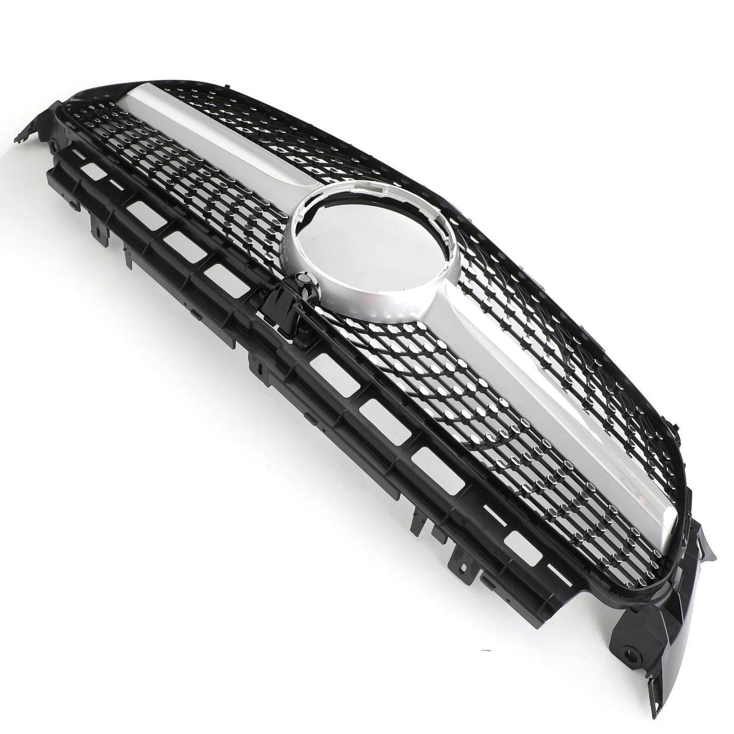 Diamond Silver Edge Front Grille For 2016 To 2019 Mercedes-Benz W213 E300 E400 - Velora