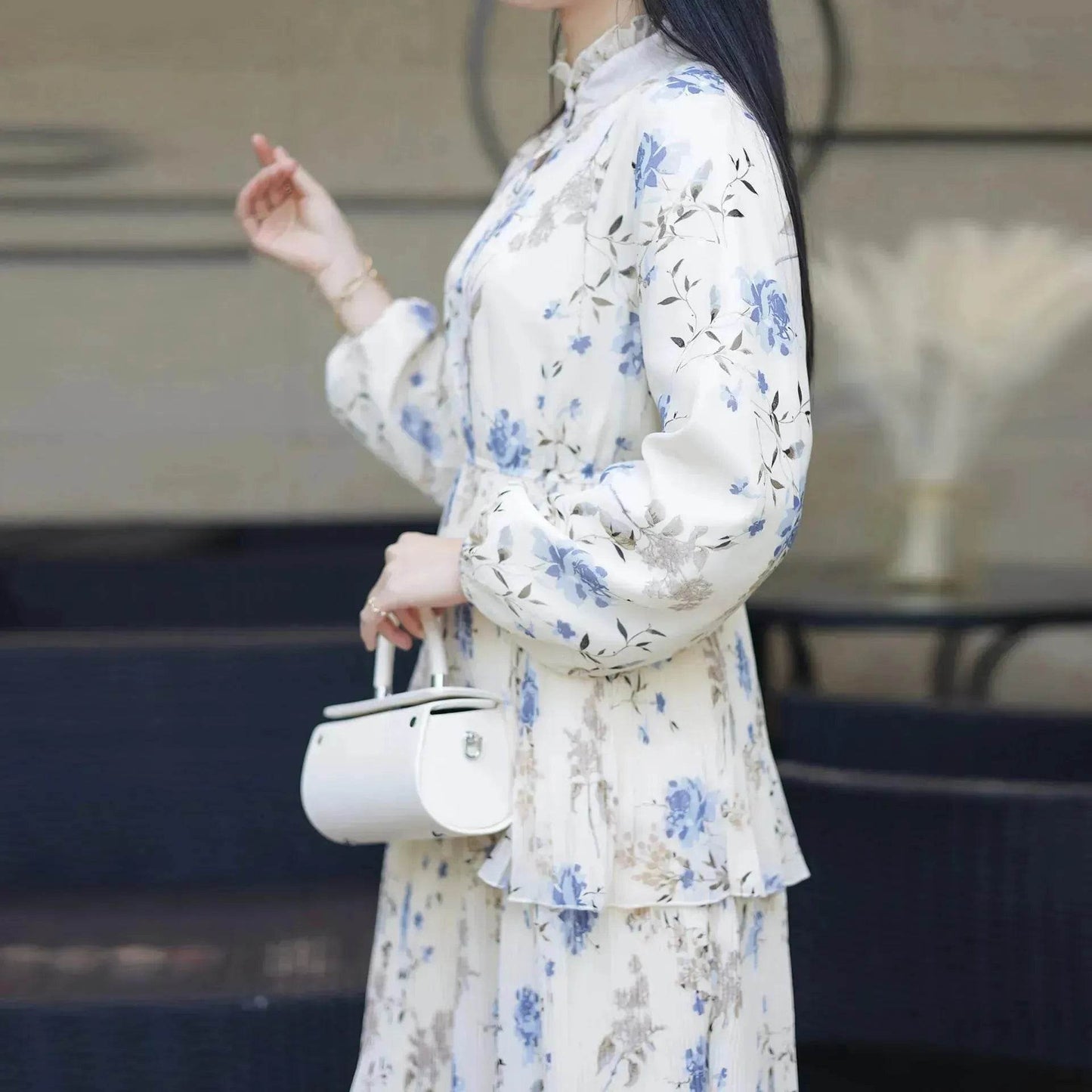 European And American Middle East Pure Meiqi Printed Long Dress - Velora