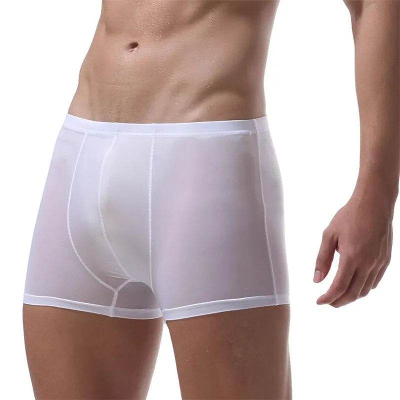 Ice Silk Transparent Elastic Boxer briefs Pant underwear for men - Velora
