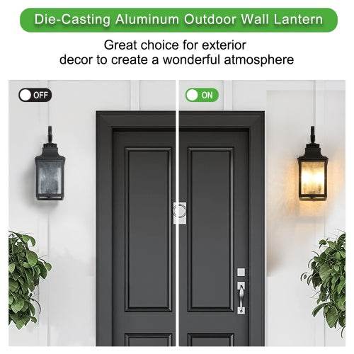 Large Outdoor Glass Wall Light Supports Many Types Of Bulbs -2 Packs
