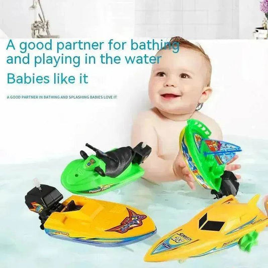 Baby Color Cognition Yacht Speedboat Sailing Motor Boat Summer Water Bath Toys - Velora