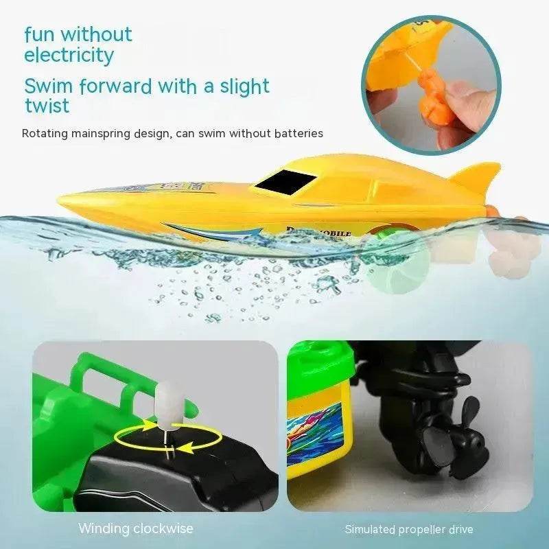Baby Color Cognition Yacht Speedboat Sailing Motor Boat Summer Water Bath Toys - Velora
