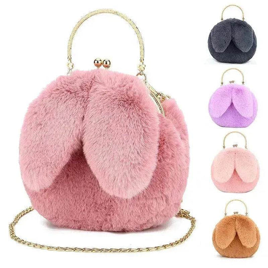 Baby Girl Fashion chain ear plush handbag - Velora