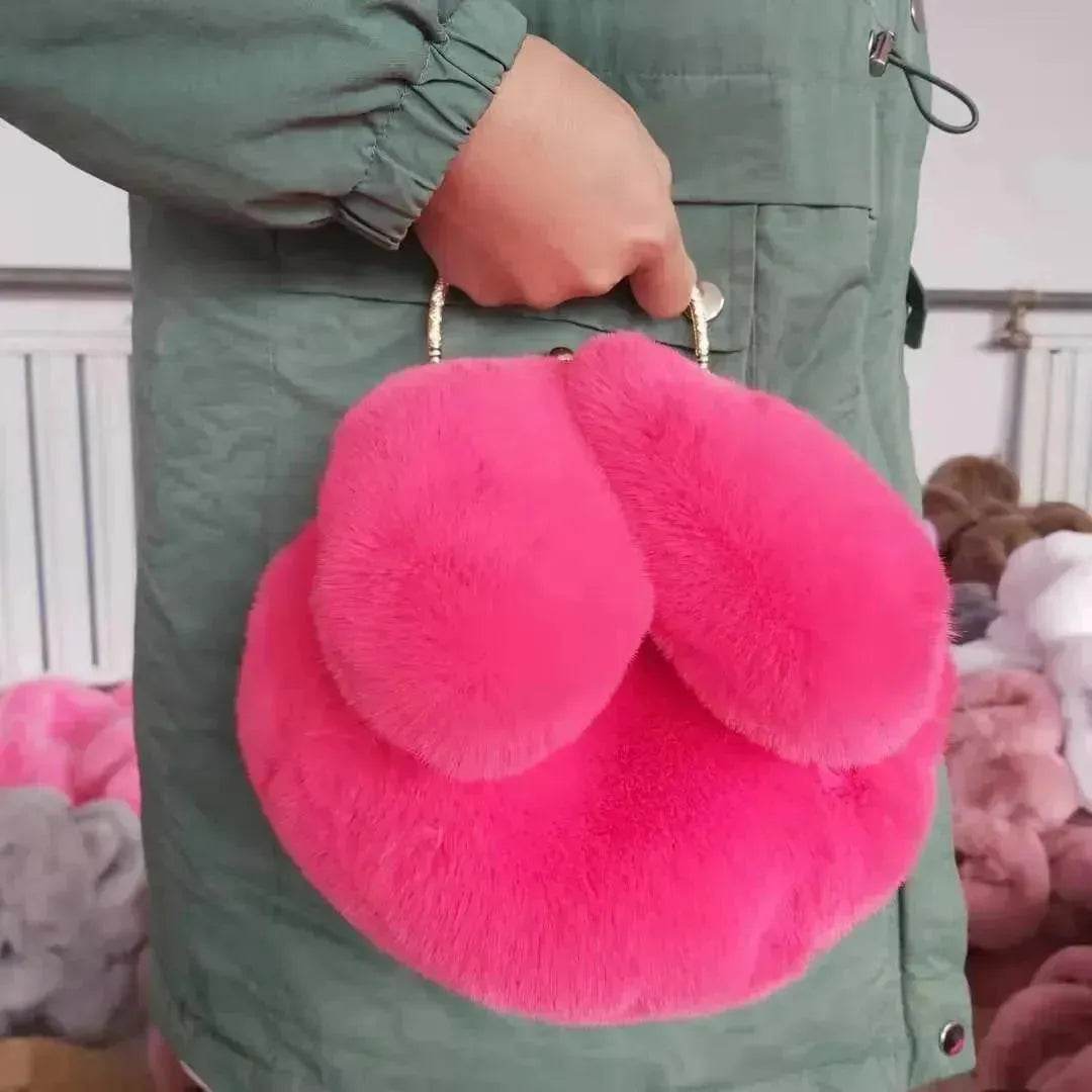 Baby Girl Fashion chain ear plush handbag - Velora