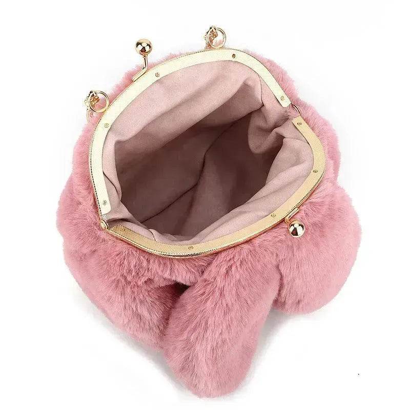 Baby Girl Fashion chain ear plush handbag - Velora