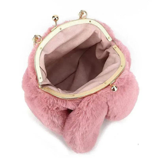 Baby Girl Fashion chain ear plush handbag - Velora