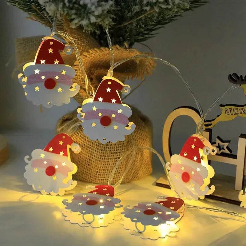 Christmas LED Light String Santa Claus Elk Snowman Xmas Ornament String Light Christmas Decorations New Year Navidad Gift - Velora