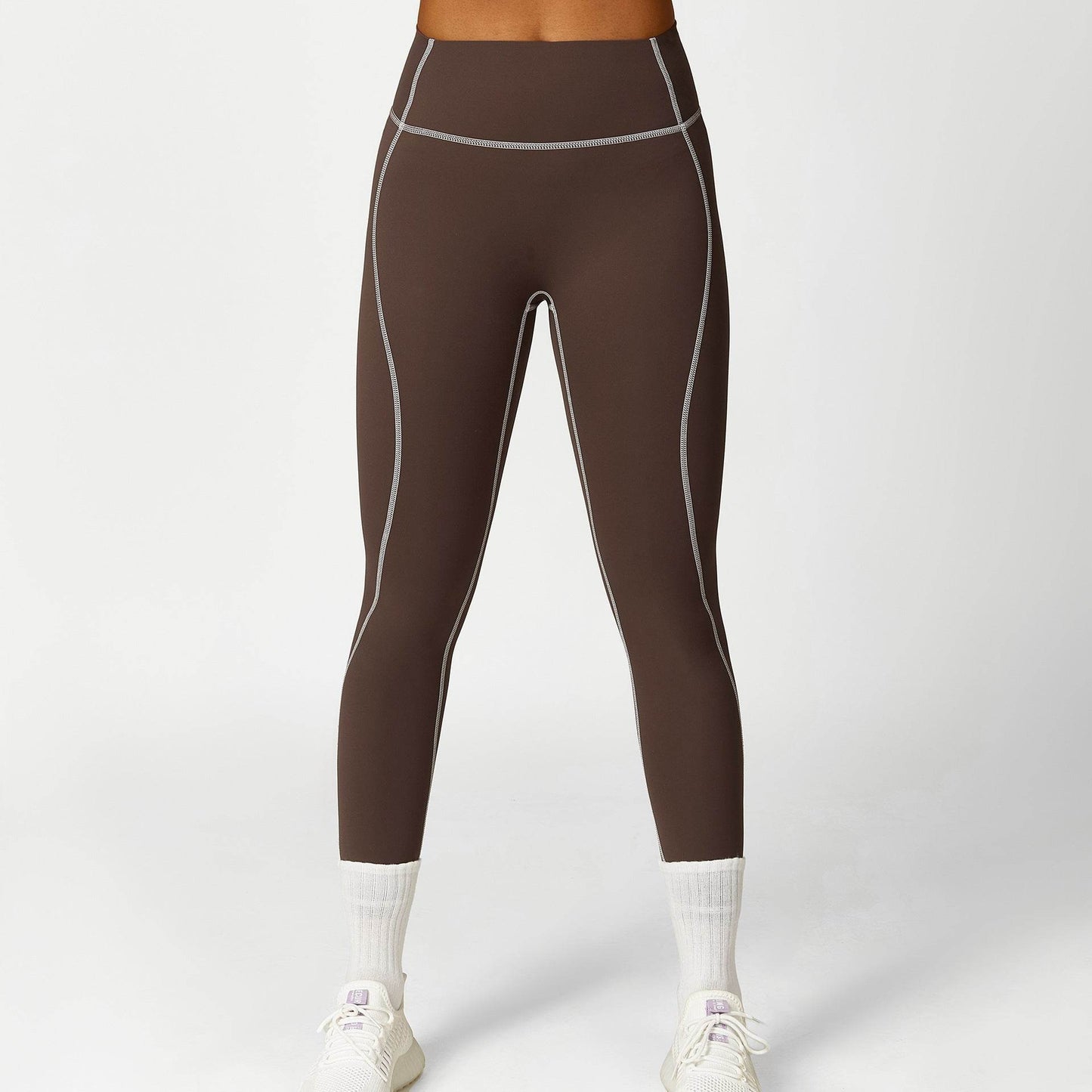 High Waist Hip Lift No Embarrassment Line Stretch Leggings Sports Back Shaping Bra - Velora