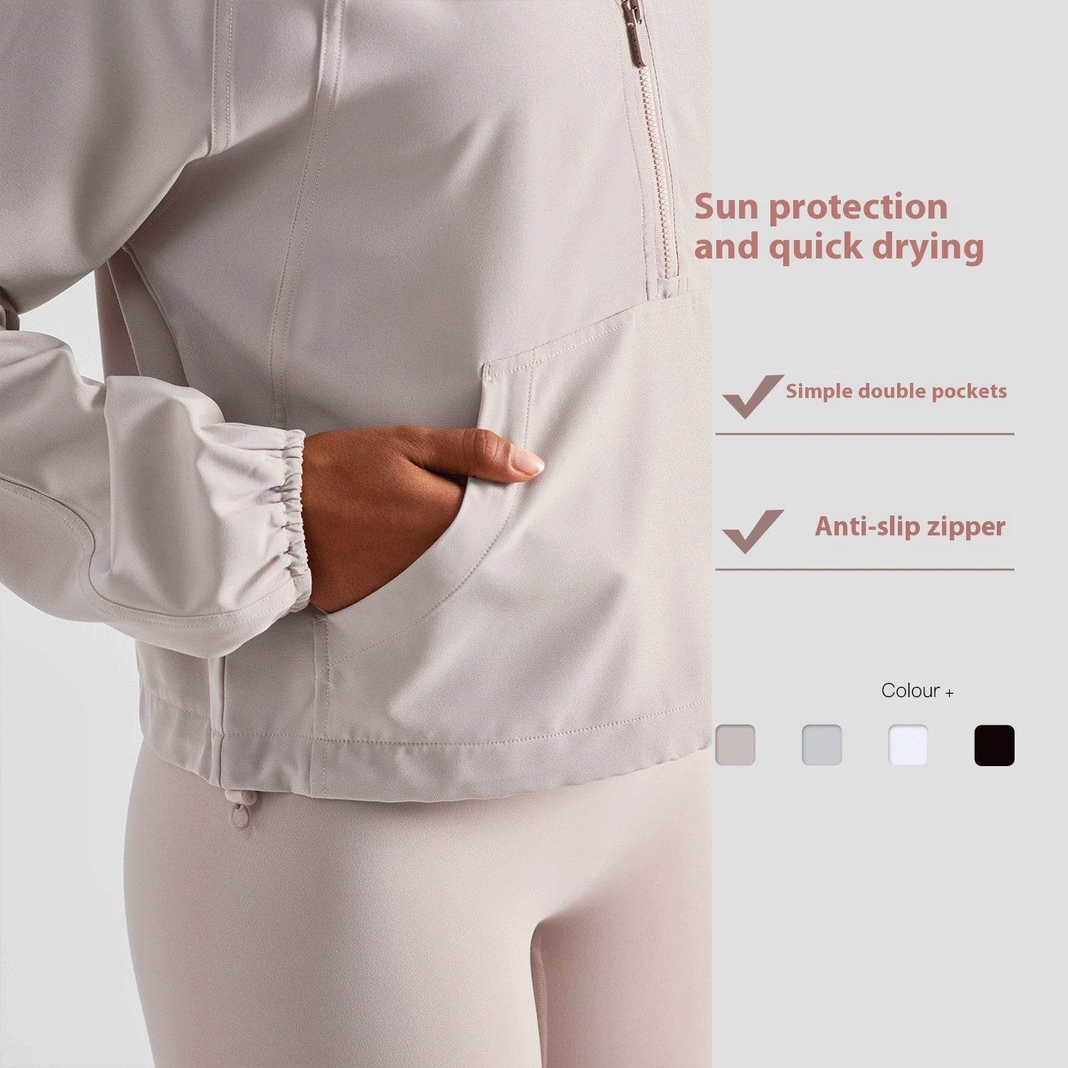 Women's Half Zipper Drawstring Workout Hoodie Athleisure Gym Hoodie - Velora