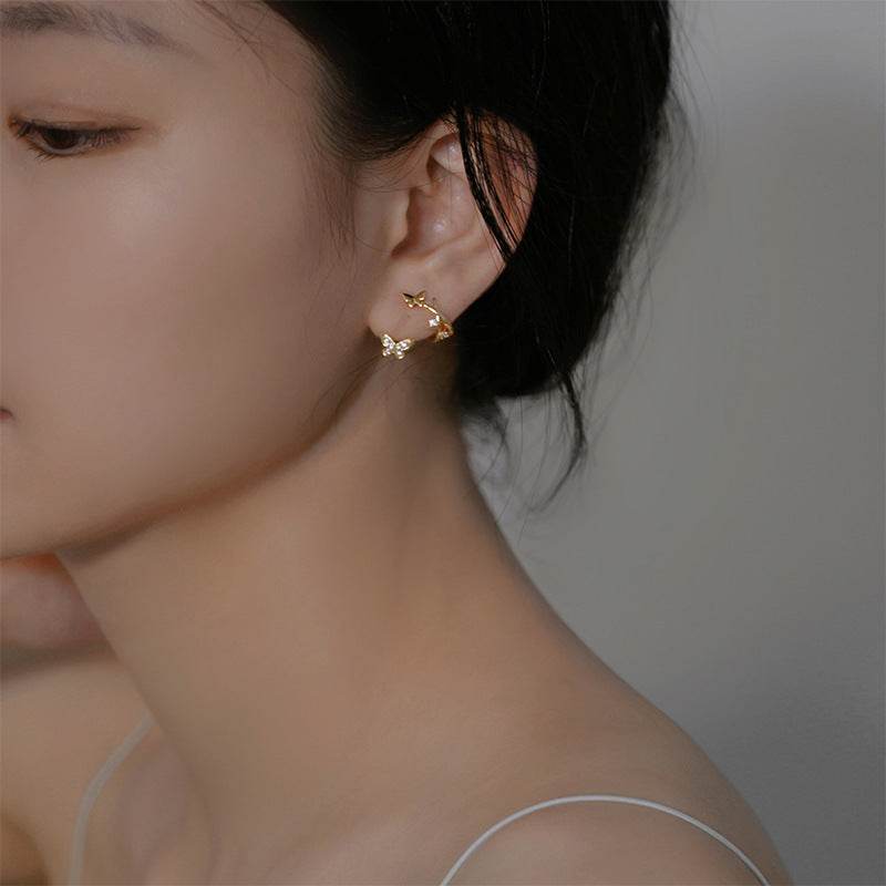 Female Cute Butterfly Earrings Jewelry - Velora