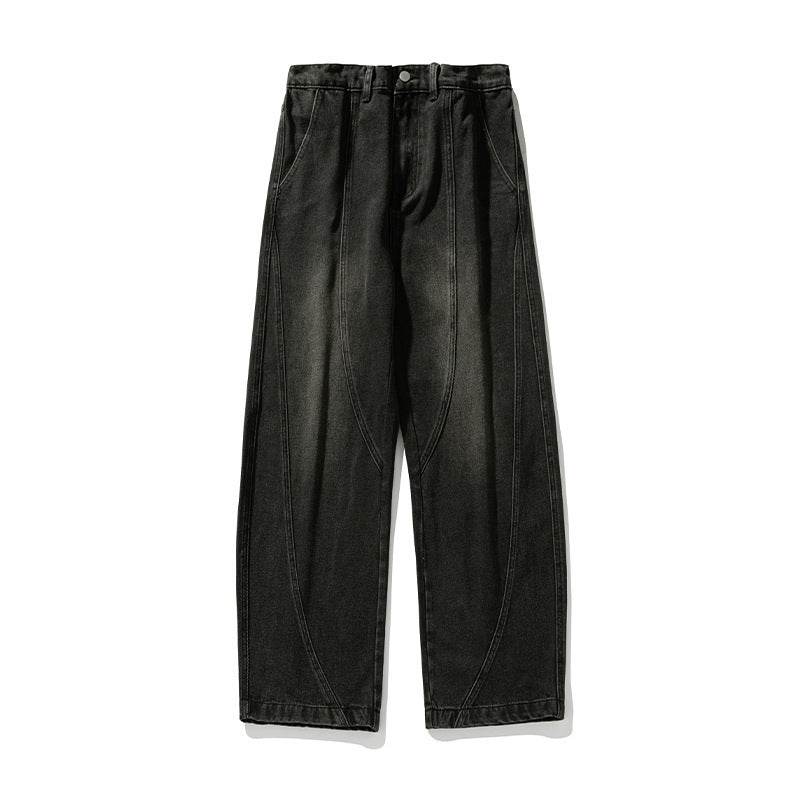 Washed Distressed Split Design Machete Jeans - Velora