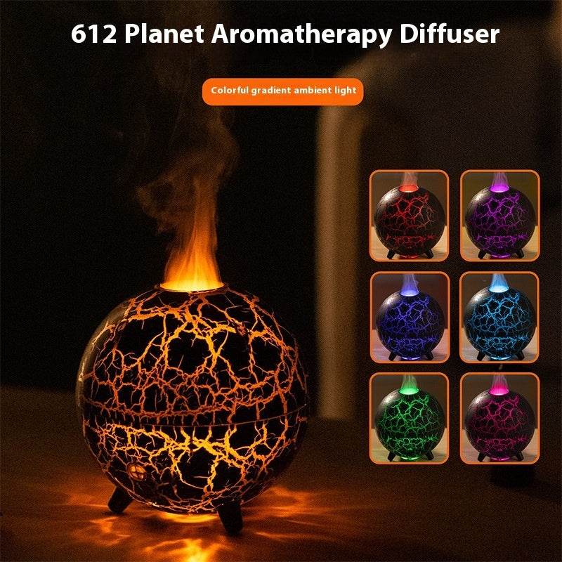 Creative Planet Colorful Atmosphere Lamp USB Humidifier 200ML Water Tank Can Add Essential Oil Household Mini Aroma Diffuser - Velora