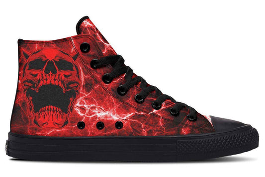 Printed Couple High Top Canvas Shoes - Velora