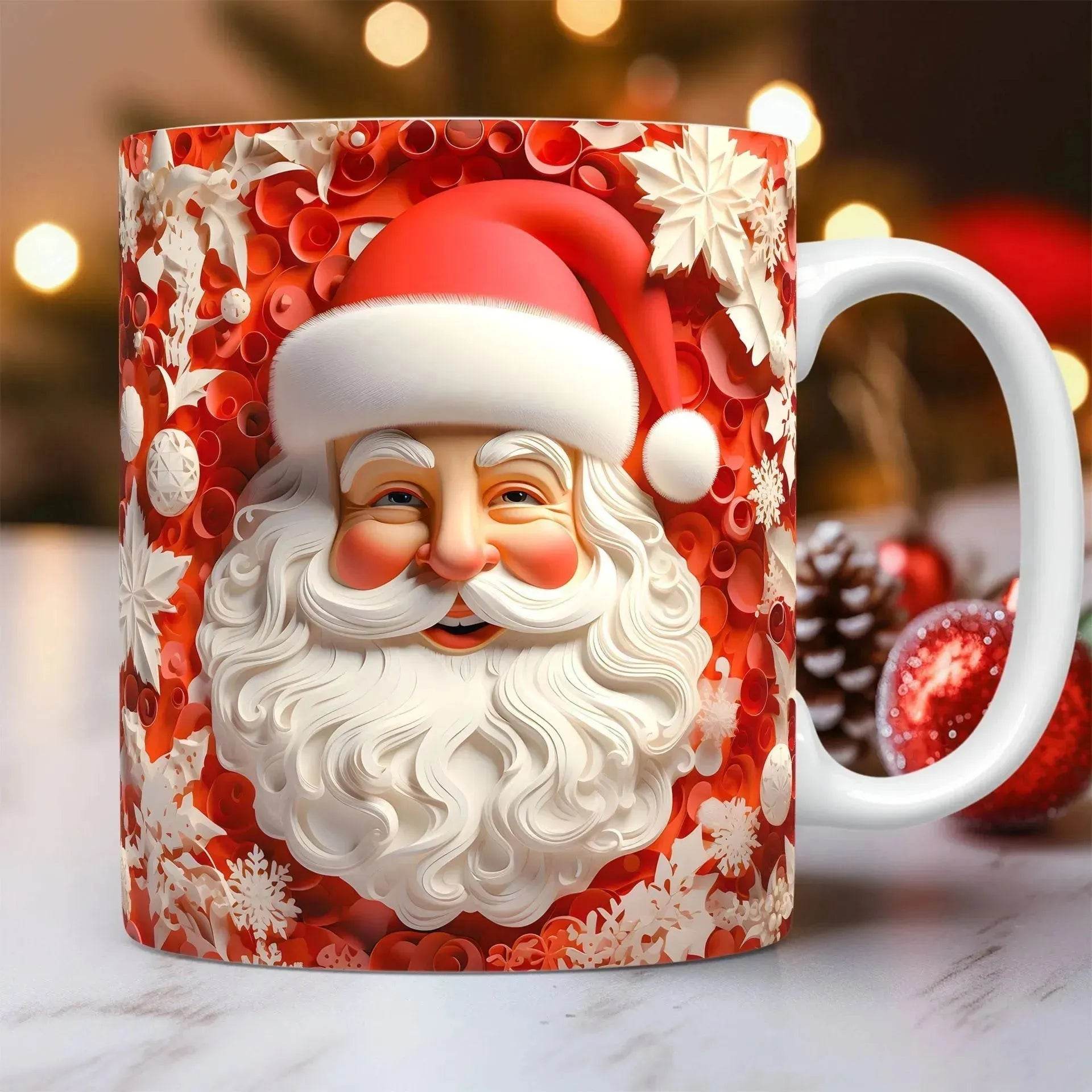Creative 3D Christmas Ceramics Mug Christmas gift - Velora