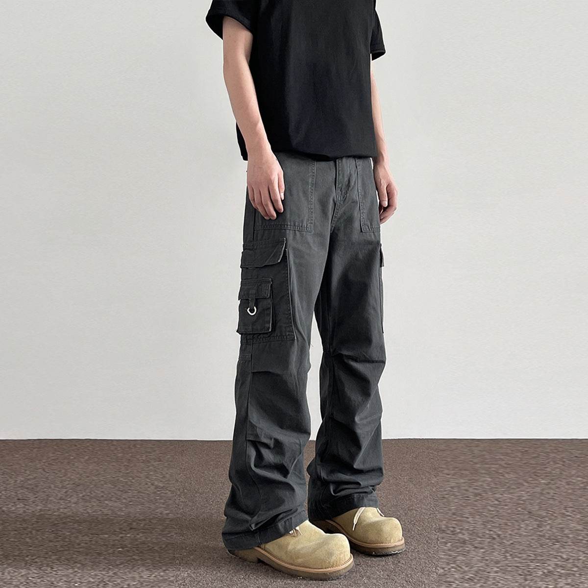 American Retro Washed Distressed Baggy Cargo pant trouser Men - Velora
