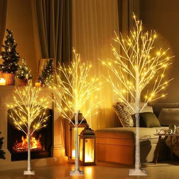 4FT Snowflake Christmas Tree With 48 LED Lamp Artificial Snowflake Pine Tree Home Decoration For Holiday - Velora