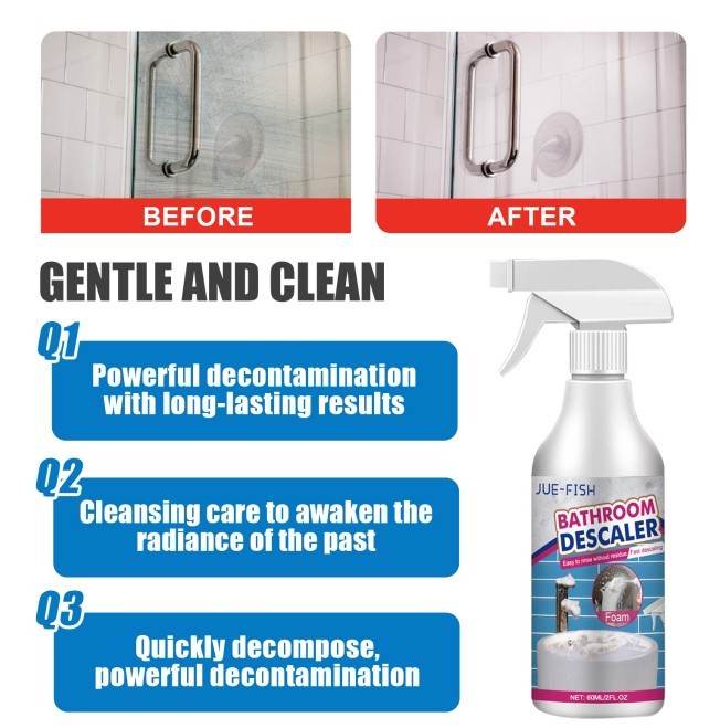 Stainless Steel Cleaner For Bathroom Washbasins, Stain Removal Cleaner For Shower Room Glass Scale, Bathtub Cleaner - Velora